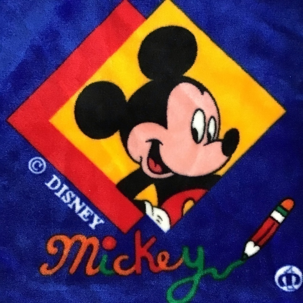 Disney Mickey Minnie Throw Pillow COVER Manterol Spain 18x18" REVERSIBLE Vintage - Picture 3 of 13